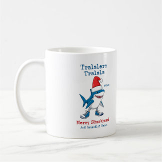 Cartoon Tralalero Tralala Says Merry Sharkmas Kaffeetasse