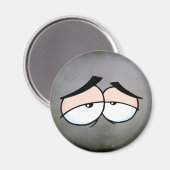 Cartoon traurige Augen Magnet (Vorderseite/Rückseite)