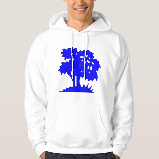 Cartoon Tree - Blue Hoodie (Vorderseite)