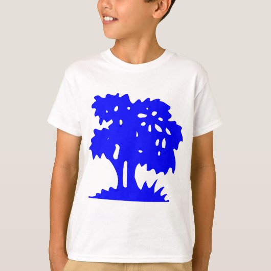 Cartoon Tree - Blue T-Shirt (Vorderseite)