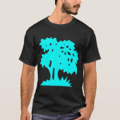 Cartoon Tree - Cyan T-Shirt (Vorderseite)