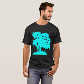 Cartoon Tree - Cyan T-Shirt (Vorne ganz)