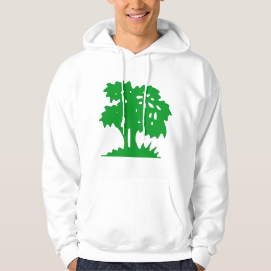 Cartoon Tree - Grasgrün Hoodie (Vorderseite)