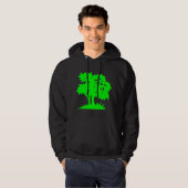 Cartoon Tree - grün Hoodie (Vorne ganz)