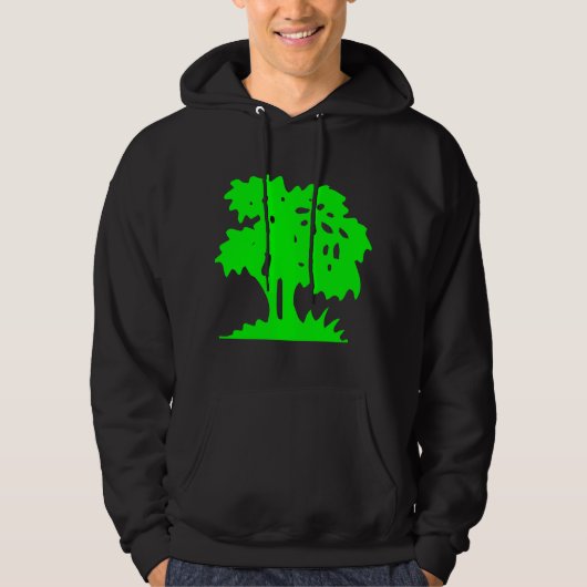 Cartoon Tree - grün Hoodie (Vorderseite)