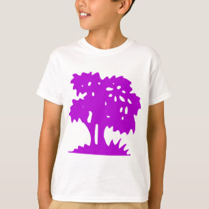 Cartoon Tree - Lila T-Shirt