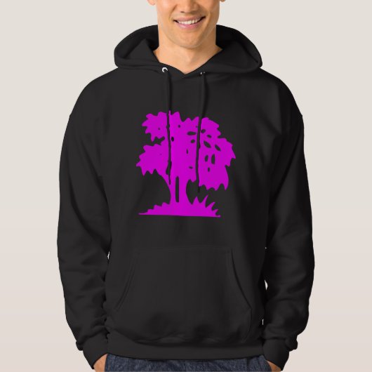 Cartoon Tree - magenta Hoodie (Vorderseite)