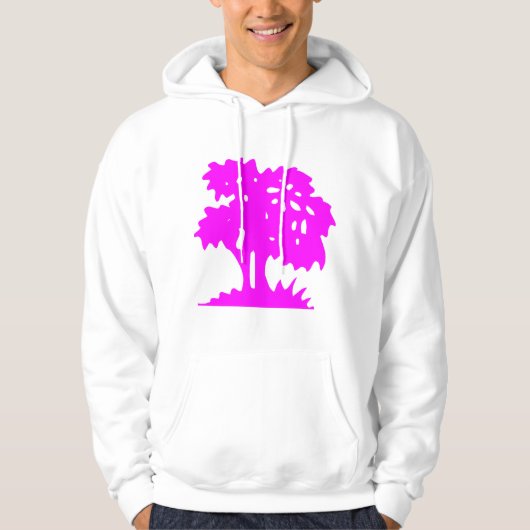 Cartoon Tree - magenta Hoodie (Vorderseite)