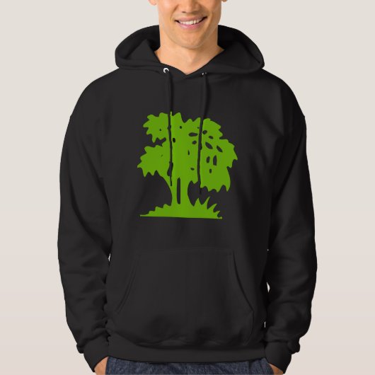 Cartoon Tree - Martian Green Hoodie (Vorderseite)