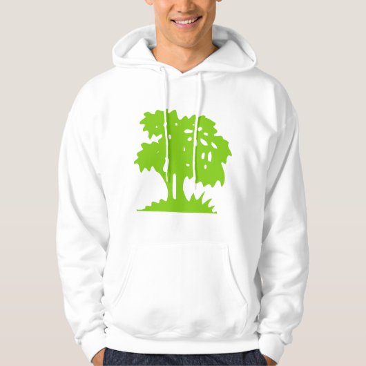 Cartoon Tree - Martian Green Hoodie (Vorderseite)