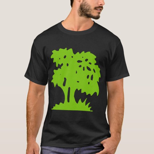 Cartoon Tree - Martian Green T-Shirt (Vorderseite)