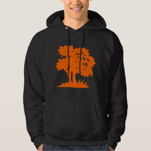 Cartoon Tree - Orange Hoodie