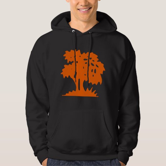 Cartoon Tree - Orange Hoodie (Vorderseite)