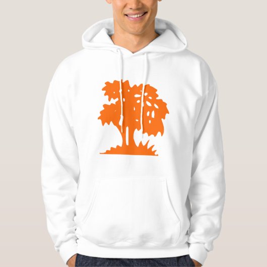 Cartoon Tree - Orange Hoodie (Vorderseite)