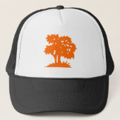 Cartoon Tree - Orange Truckerkappe (Vorderseite)