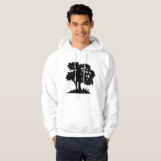 Cartoon Tree - Schwarz Hoodie (Vorne ganz)