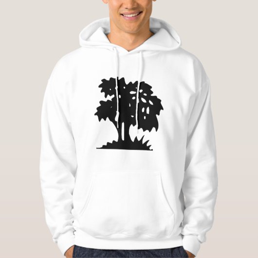 Cartoon Tree - Schwarz Hoodie (Vorderseite)