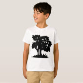 Cartoon Tree - Schwarz T-Shirt (Vorne ganz)