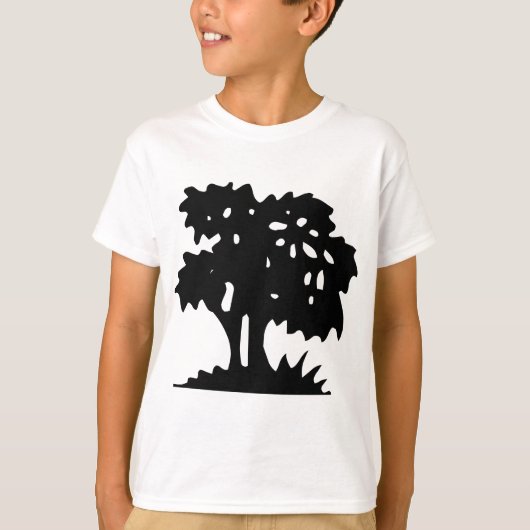 Cartoon Tree - Schwarz T-Shirt (Vorderseite)