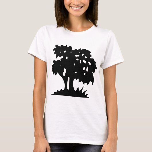 Cartoon Tree - Schwarz T-Shirt (Vorderseite)