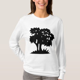 Cartoon Tree - Schwarz T-Shirt