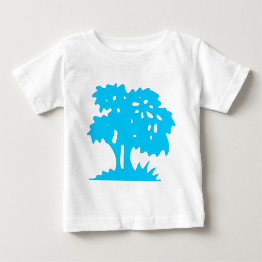 Cartoon Tree - Sky Blue Baby T-shirt (Vorderseite)