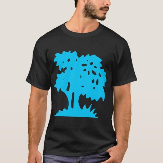 Cartoon Tree - Sky Blue T-Shirt (Vorderseite)