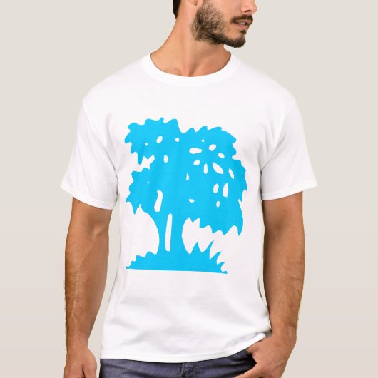 Cartoon Tree - Sky Blue T-Shirt (Vorderseite)