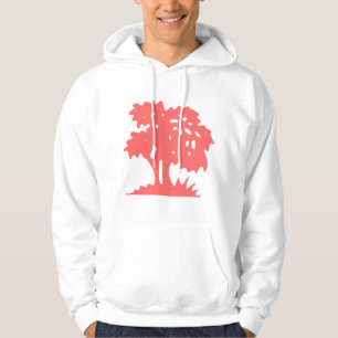 Cartoon Tree - Tropisches Rosa Hoodie