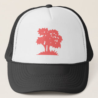 Cartoon Tree - Tropisches Rosa Truckerkappe