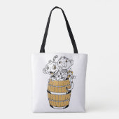 Cartoon Tribal Monkey Tote Tasche (Rückseite)
