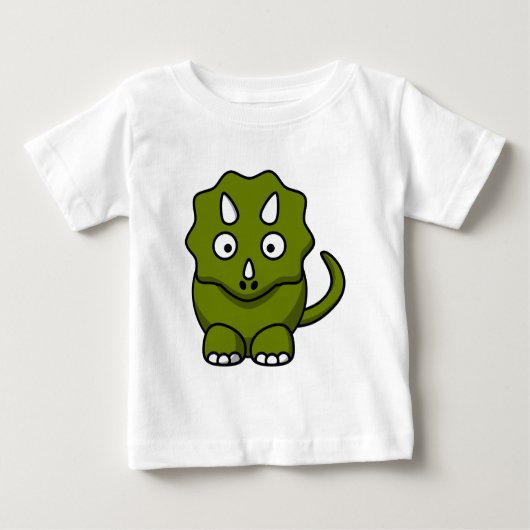 Cartoon-Triceratops Baby T-shirt (Vorderseite)