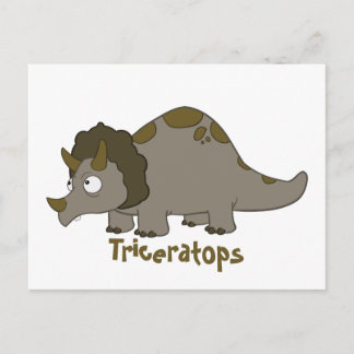Cartoon Triceratops Postkarte