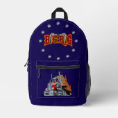 Cartoon truck bedruckter rucksack (Vorderseite)