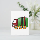 Cartoon Truck Postkarte (Stehend Vorderseite)