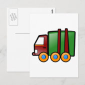 Cartoon Truck Postkarte (Vorne/Hinten)