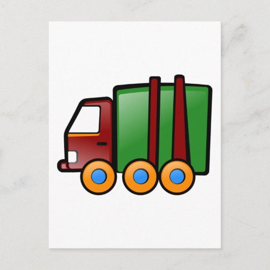 Cartoon Truck Postkarte (Vorderseite)