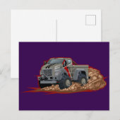 Cartoon truck postkarte (Vorne/Hinten)