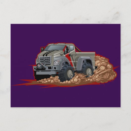 Cartoon truck postkarte (Vorderseite)