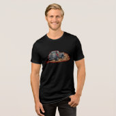Cartoon truck Tri-Blend shirt (Vorderseite voll)