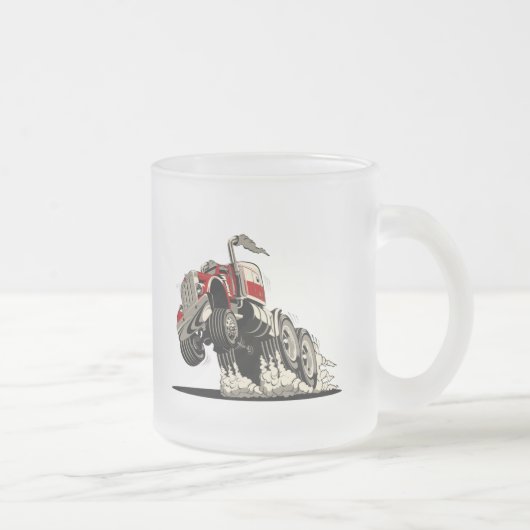 Cartoon truxk mattglastasse (Rechts)