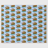 Cartoon Tug Geschenkpapier (Flach)