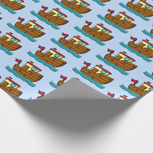 Cartoon Tug Geschenkpapier (Ecke)