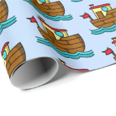 Cartoon Tug Geschenkpapier (Rolleneckpunkt)