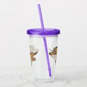 Cartoon Tumbler: Ein glücklicher Hund läuft Acryltrinkbecher (Links)