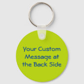 Cartoon Turtle auf Gras Schlüsselanhänger (Rückseite)