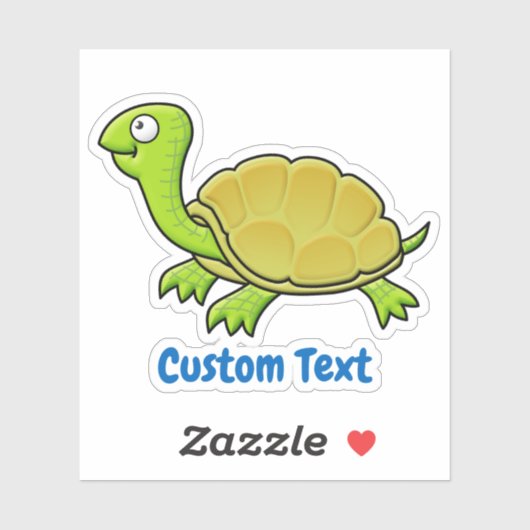 Cartoon Turtle Aufkleber (Blatt)