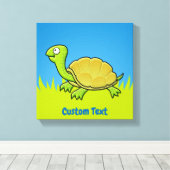 Cartoon Turtle Canvas Print Leinwanddruck (Insitu (Holzboden))