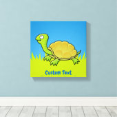 Cartoon Turtle Canvas Print Leinwanddruck (Insitu (Holzboden))