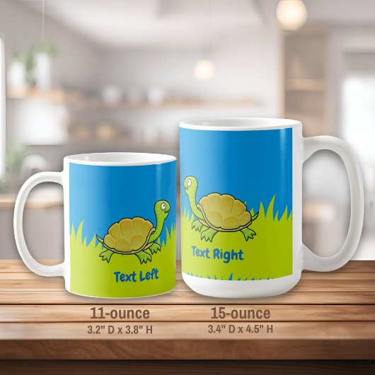 Cartoon Turtle Coffee Tasse